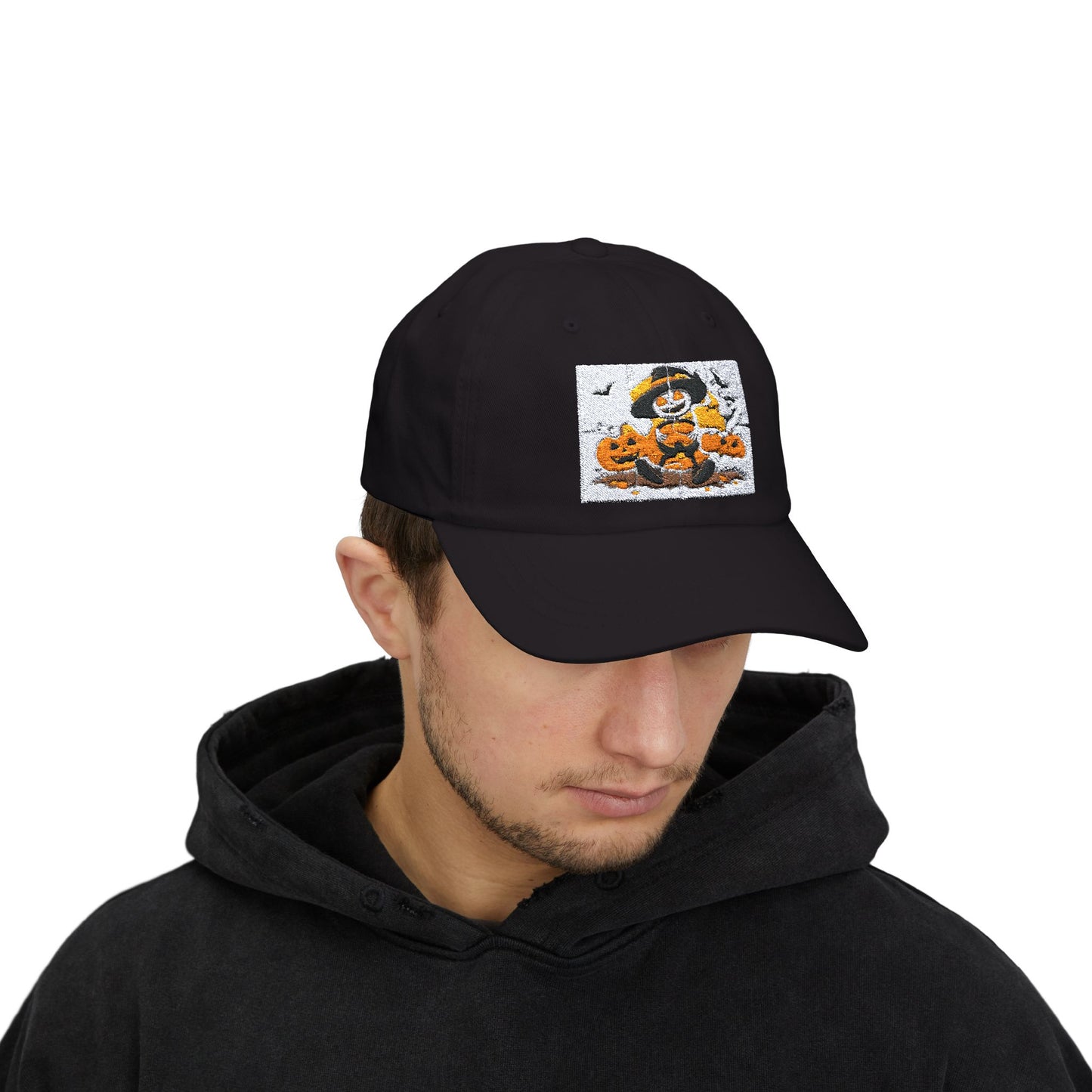 Classic Halloween Dad Cap with Pumpkin Design