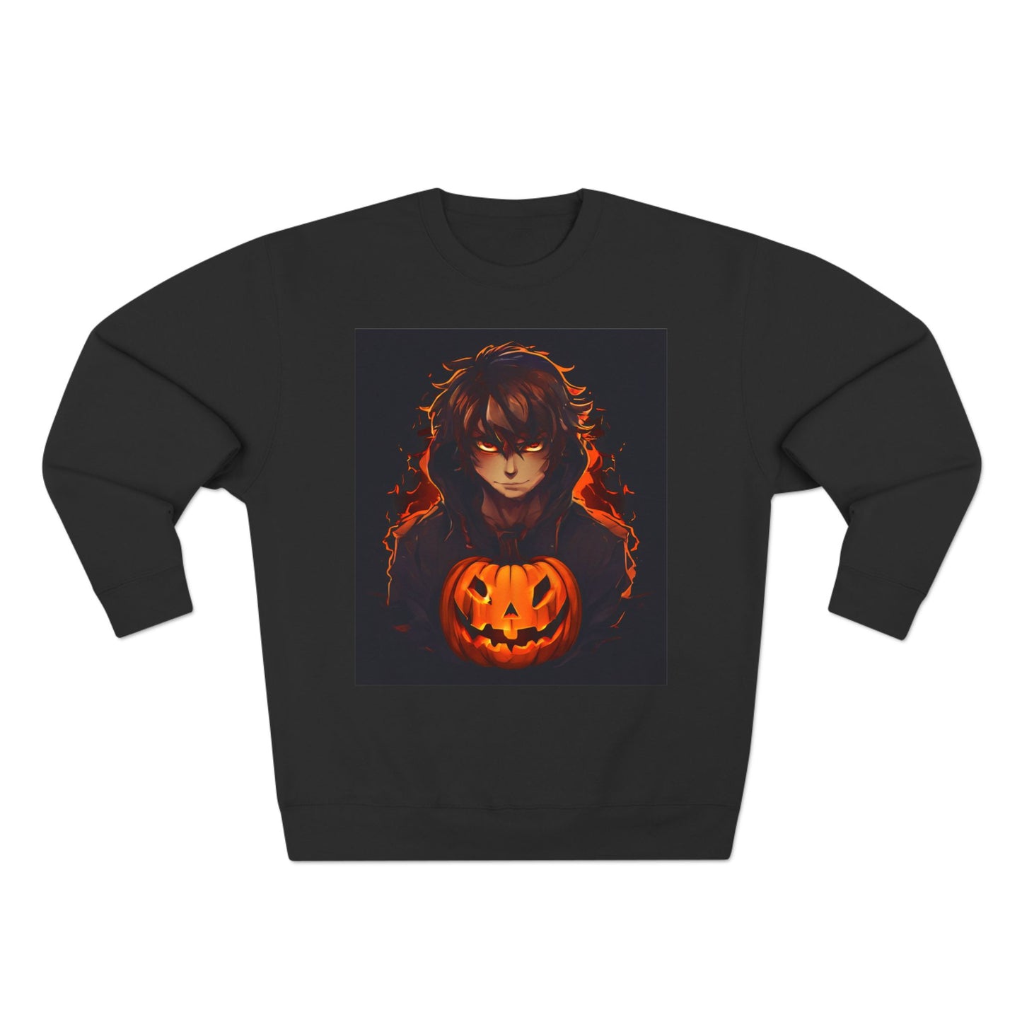 Halloween Vampire Pumpkin Unisex Crewneck Sweatshirt