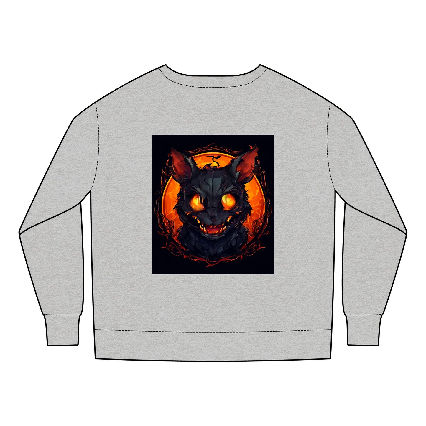 Halloween Toddler Sweatshirt with Spooky Cat Design