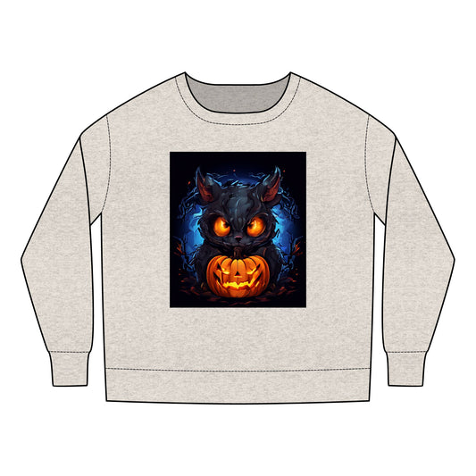 Halloween Toddler Sweatshirt with Spooky Cat Design