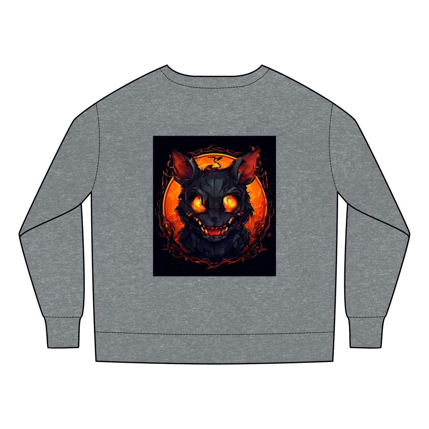 Halloween Toddler Sweatshirt with Spooky Cat Design