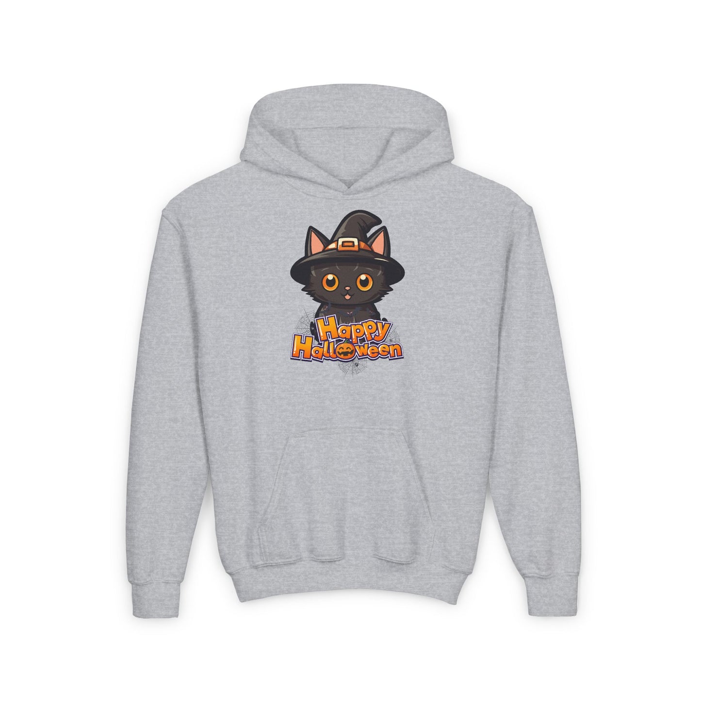 Kids Halloween Cat Hoodie - Happy Halloween & Fright Night Design