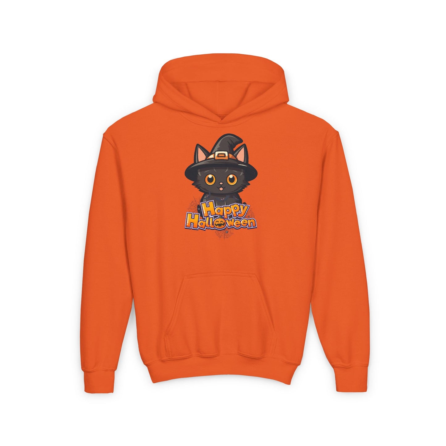 Kids Halloween Cat Hoodie - Happy Halloween & Fright Night Design