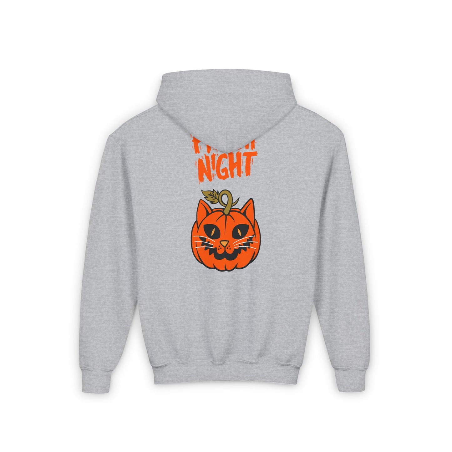 Kids Halloween Cat Hoodie - Happy Halloween & Fright Night Design