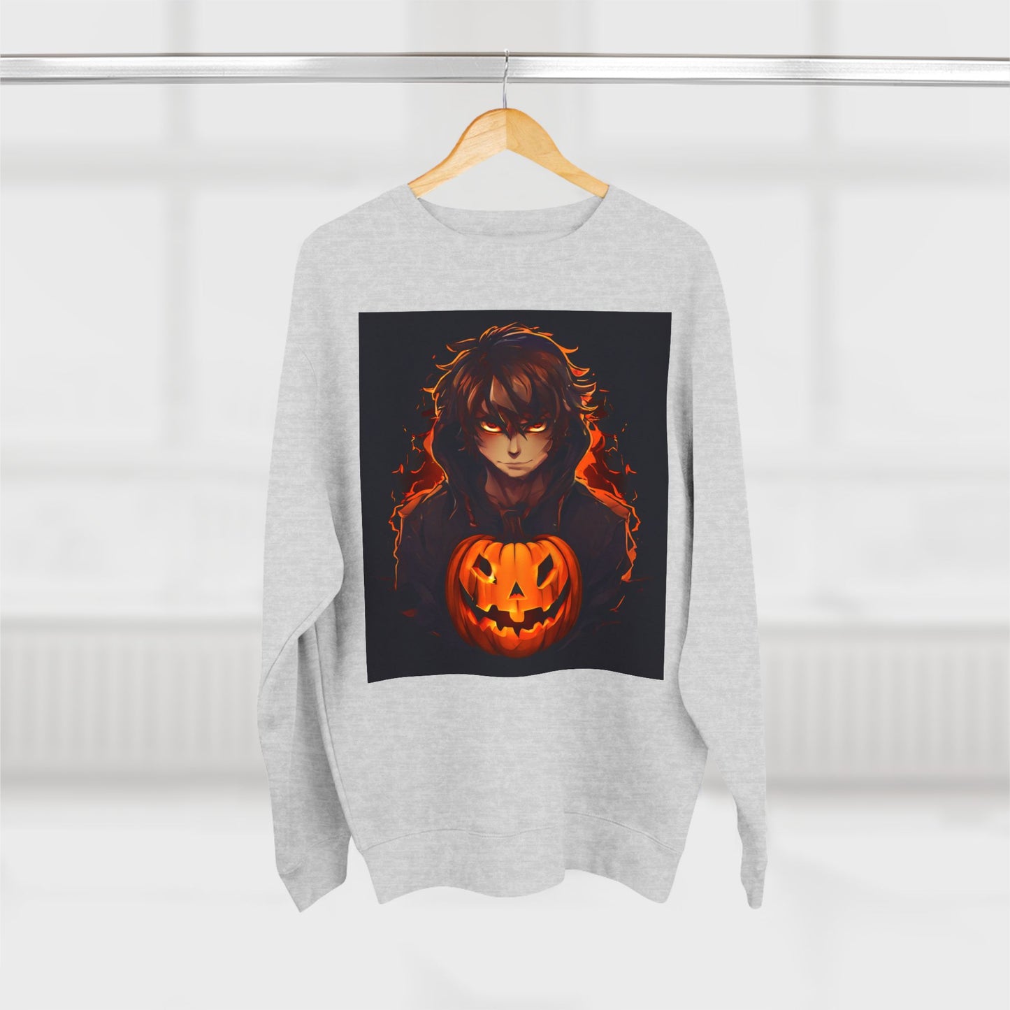 Halloween Vampire Pumpkin Unisex Crewneck Sweatshirt