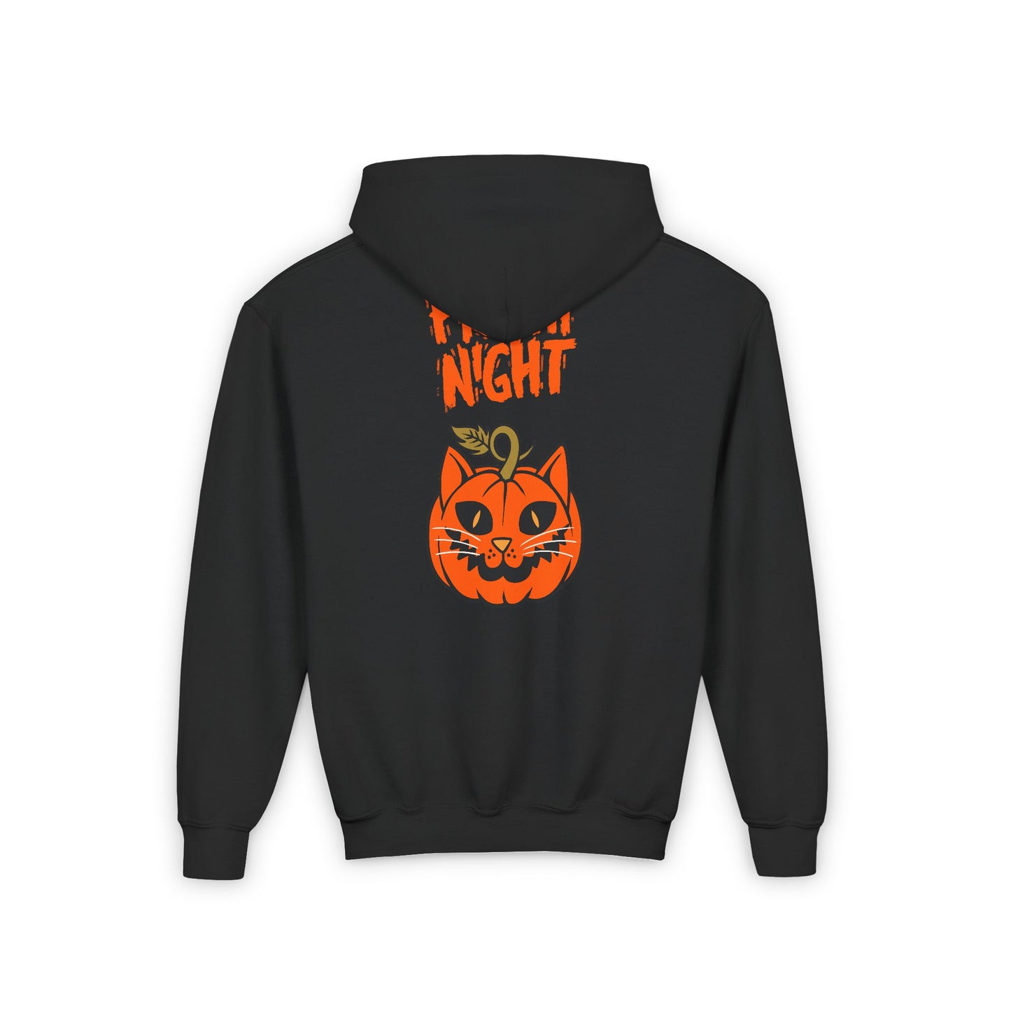 Kids Halloween Cat Hoodie - Happy Halloween & Fright Night Design