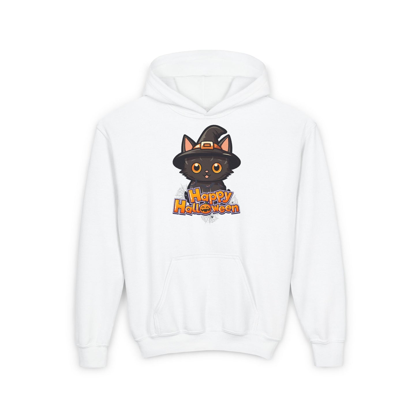 Kids Halloween Cat Hoodie - Happy Halloween & Fright Night Design