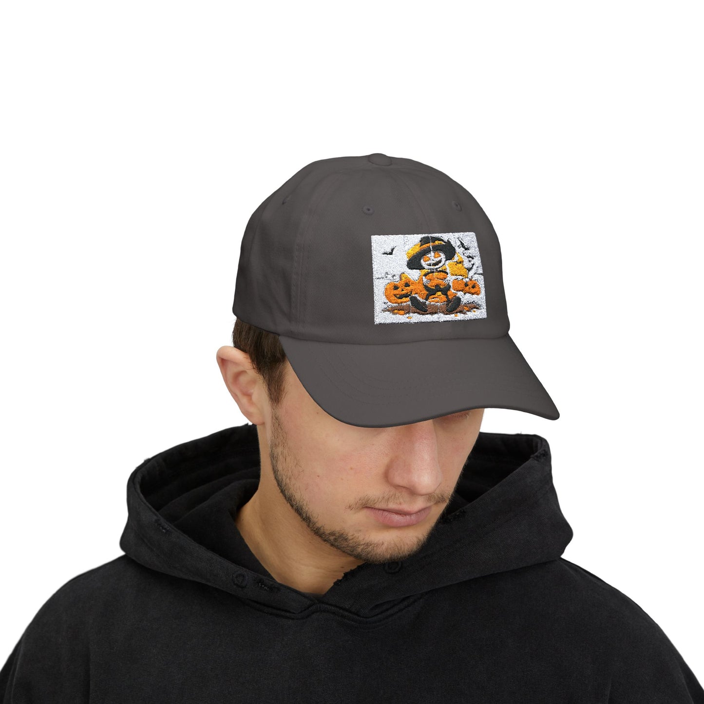 Classic Halloween Dad Cap with Pumpkin Design