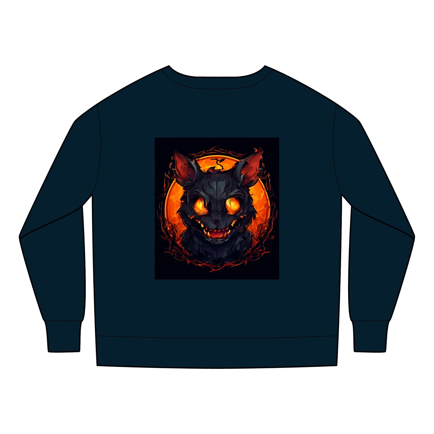 Halloween Toddler Sweatshirt with Spooky Cat Design