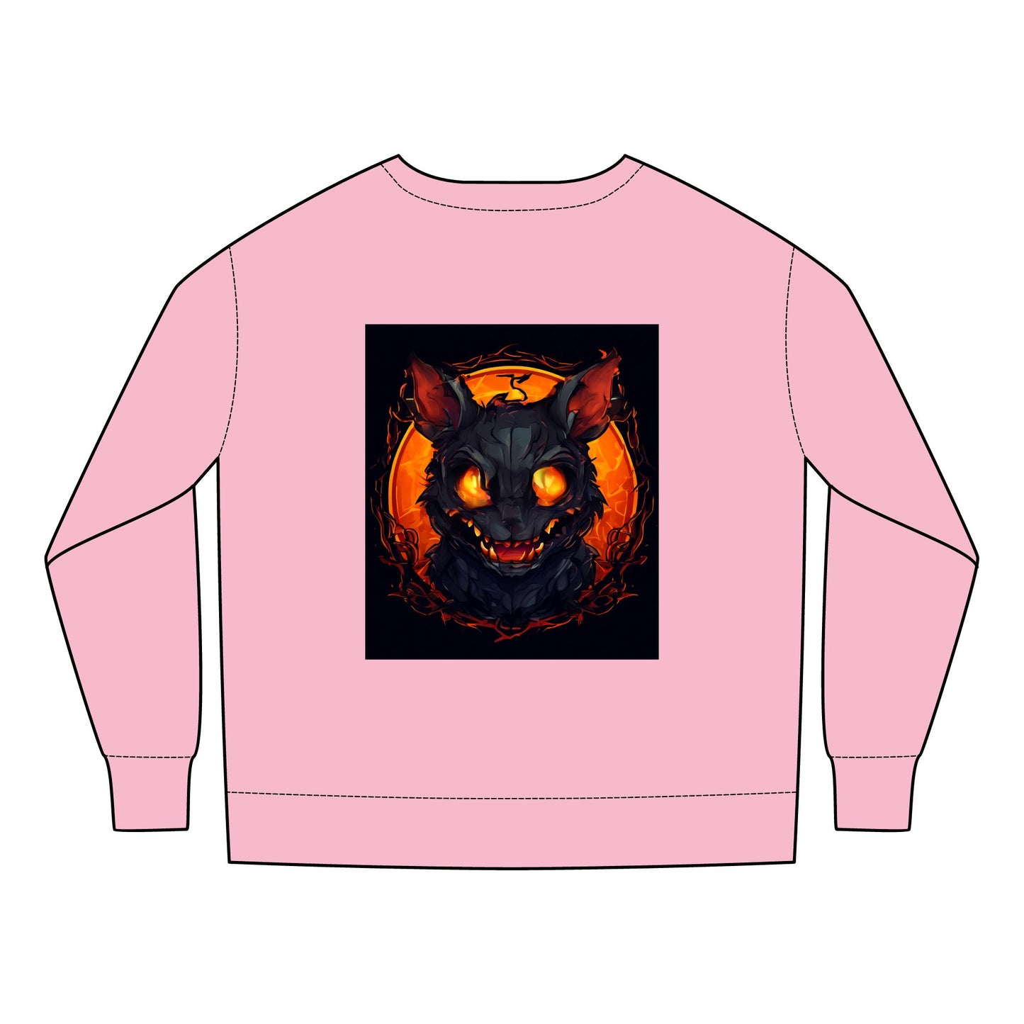 Halloween Toddler Sweatshirt with Spooky Cat Design