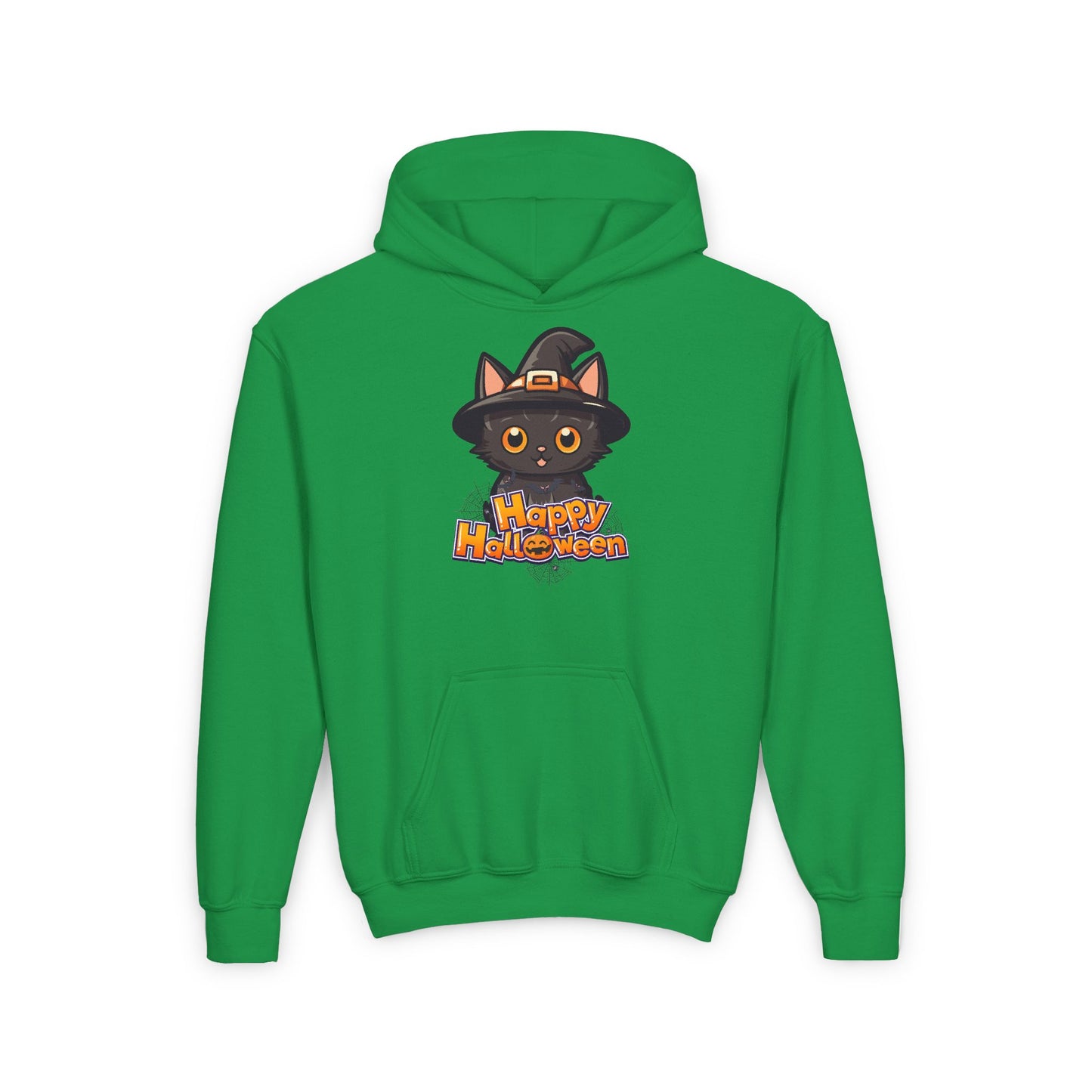 Kids Halloween Cat Hoodie - Happy Halloween & Fright Night Design