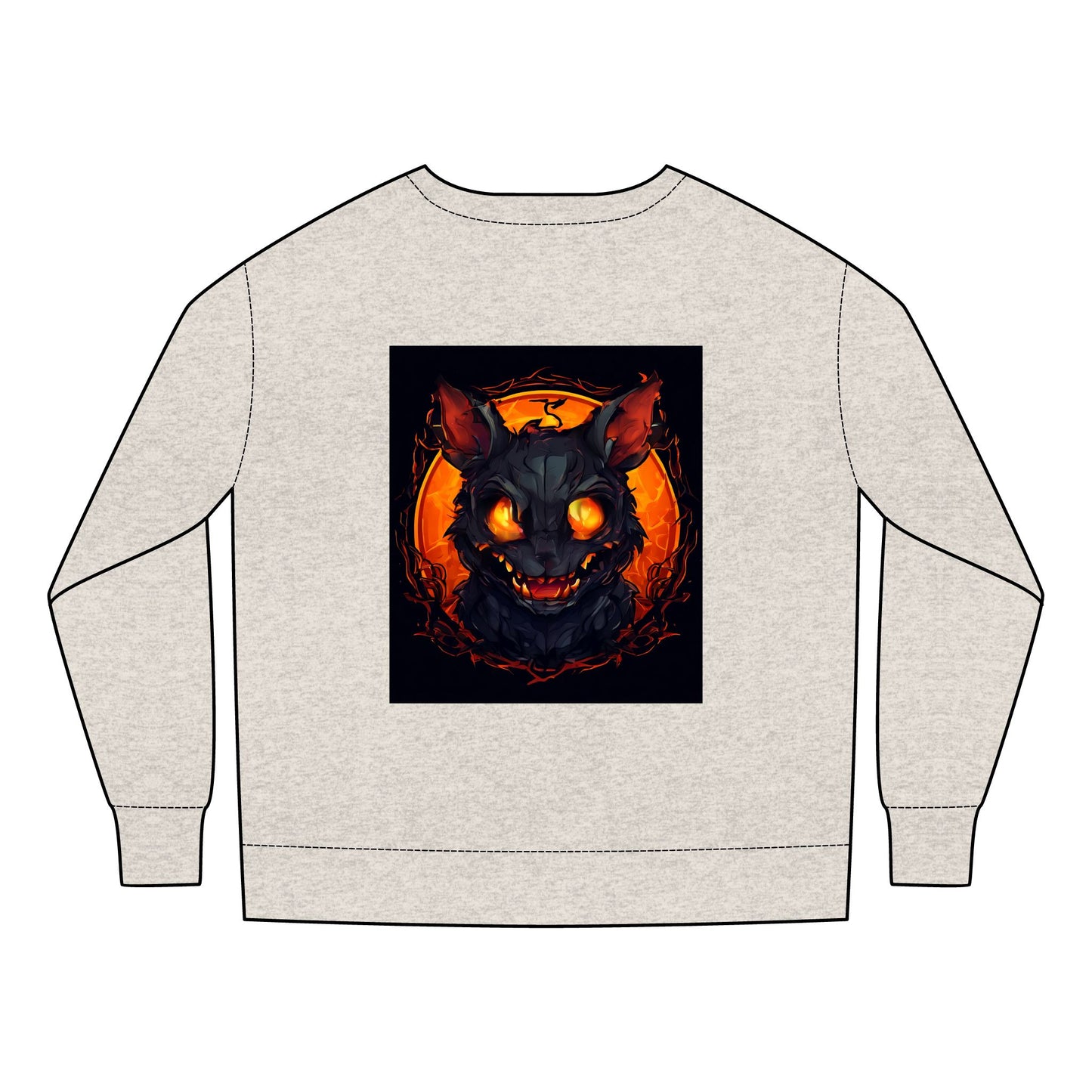 Halloween Toddler Sweatshirt with Spooky Cat Design