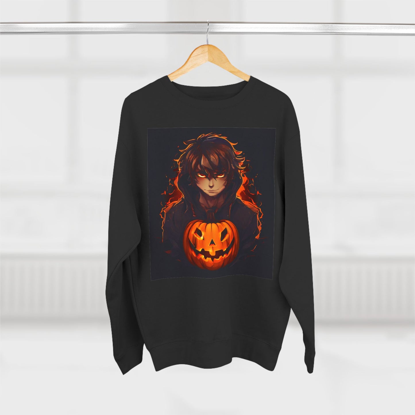 Halloween Vampire Pumpkin Unisex Crewneck Sweatshirt