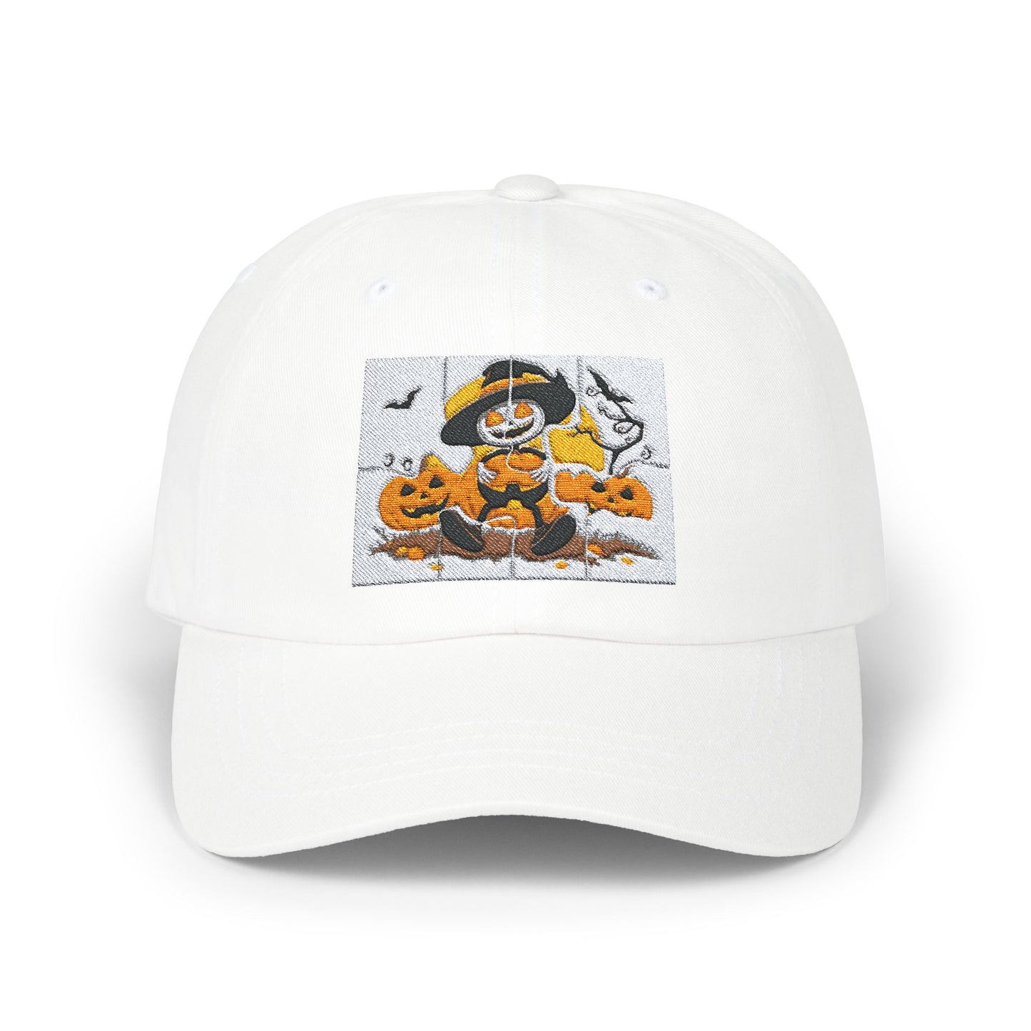 Classic Halloween Dad Cap with Pumpkin Design