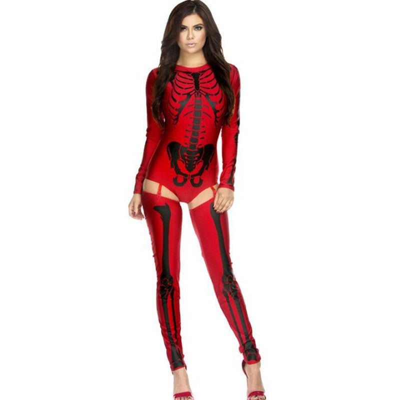 Halloween Cosplay Costume Skull Zombie Uniform