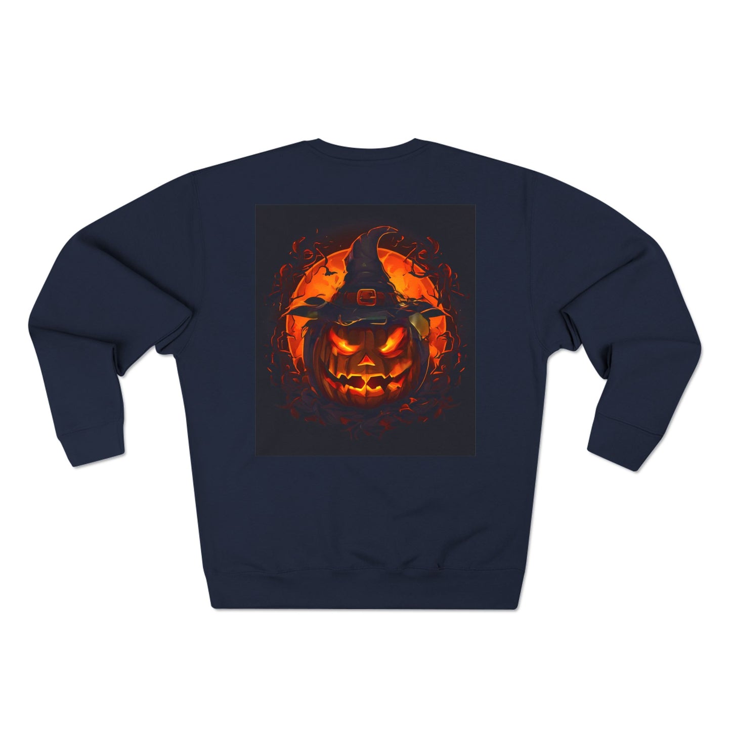 Halloween Vampire Pumpkin Unisex Crewneck Sweatshirt