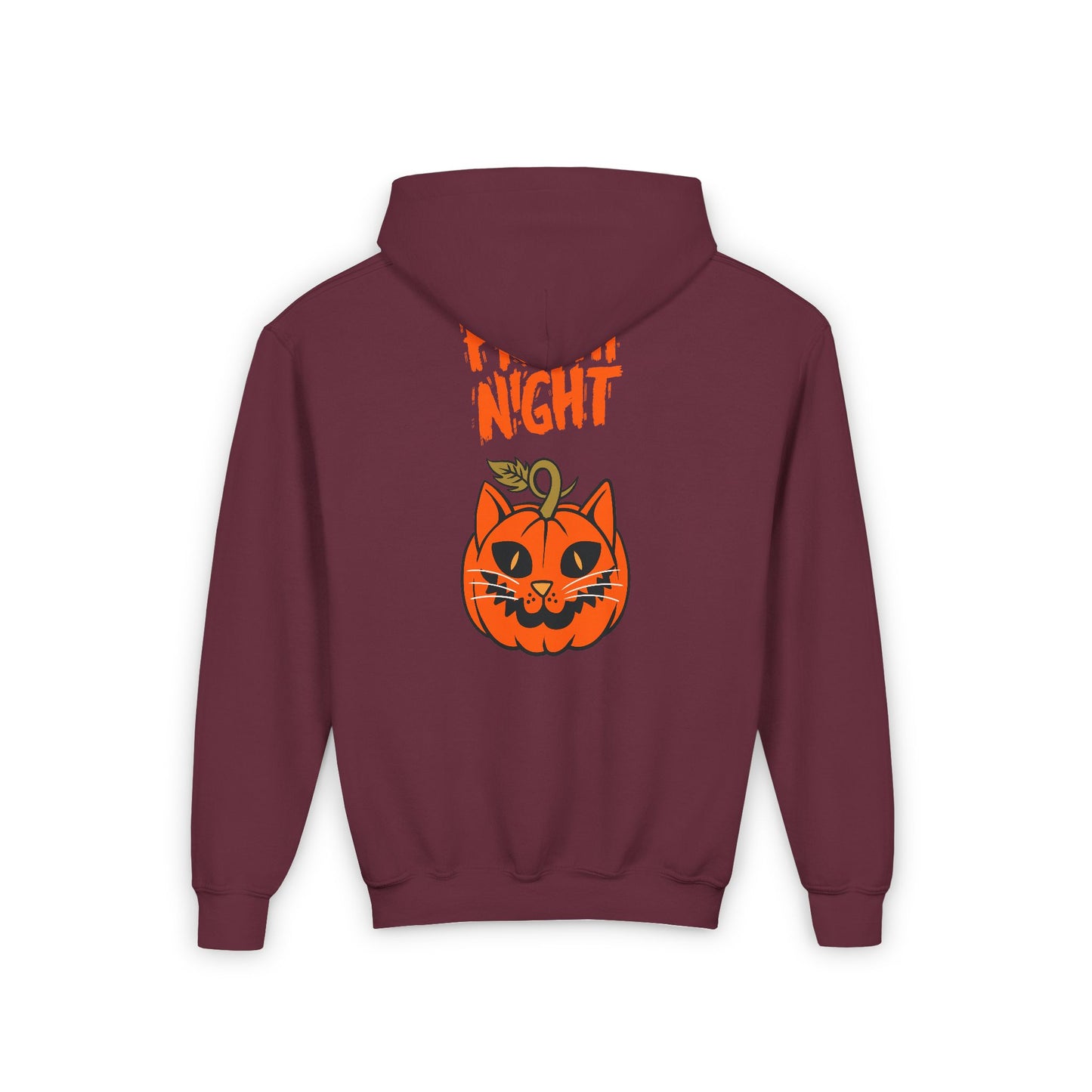 Kids Halloween Cat Hoodie - Happy Halloween & Fright Night Design