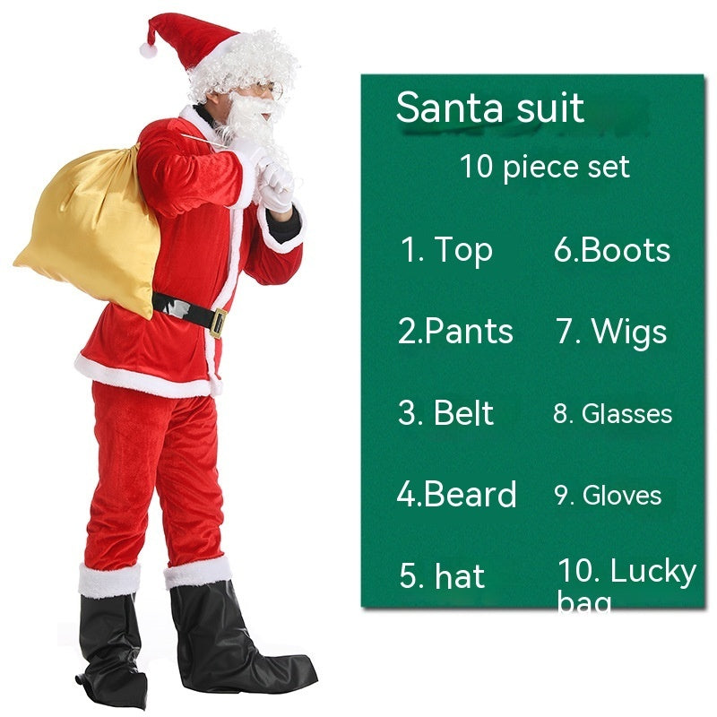 Christmas Costume Men's And Women's Clothing Full Set Performance Costume